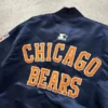 90s Chicago Bears Navy Satin Throwback Jacket