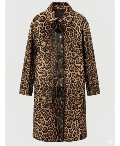 Anne Hathaway The Devil Wears Prada 2 Leopard Coat