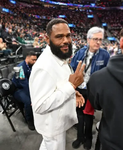 Anthony Anderson 2026 Play-In White Varsity Jacket