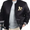 Athletics Starter Black Adaptive Full-Snap Varsity Jacket