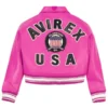 Avirex Cropped Icon Pink Jacket