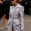 Barbara Palvin Paris Fashion Week Chic Coat
