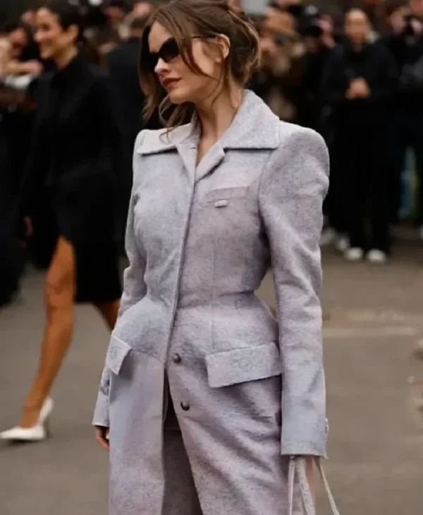 Barbara Palvin Paris Fashion Week Chic Coat