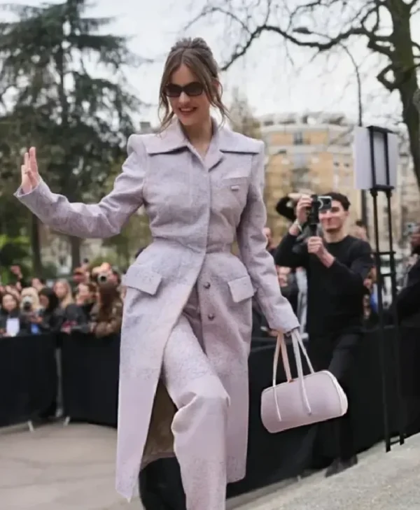 Barbara Palvin Paris Fashion Week Chic Coat