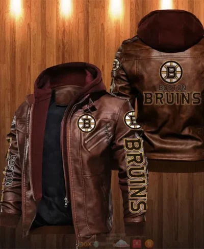 Boston Bruins Official NHL Leather Jacket