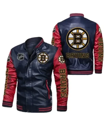Boston Bruins Official NHL Leather Jacket
