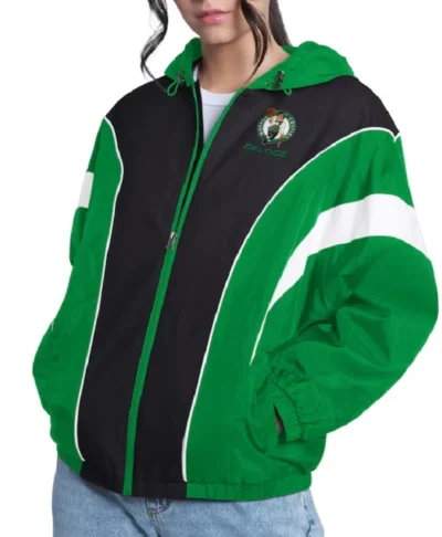 Boston Celtics Green Lightweight QB Jacket