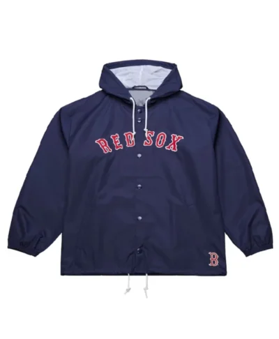 Boston Navy Windbreaker Jacket Red Sox Edition