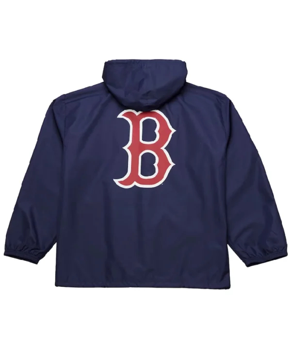 Boston Navy Windbreaker Jacket Red Sox Edition