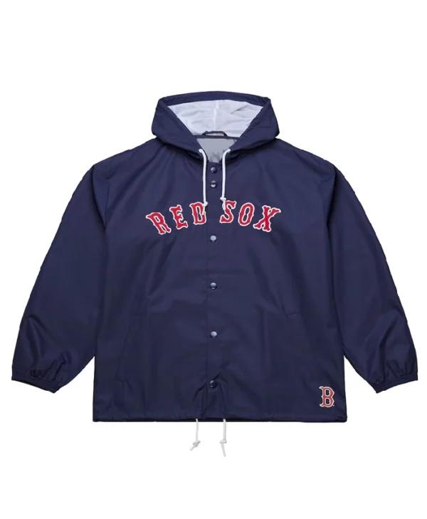 Boston Navy Windbreaker Jacket Red Sox Edition