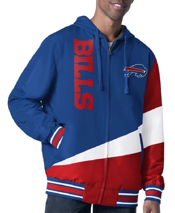 Buffalo Bills Retro Color Block Hooded Full Zip Jacket