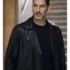 CIA 2026 Tom Ellis Black Leather Coat