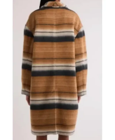Carey Mulligan Beef Season 2 Stripe Coat