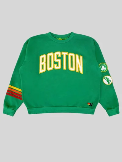 Celtics Aviator Nation Crew Sweatshirt Cozy Fit