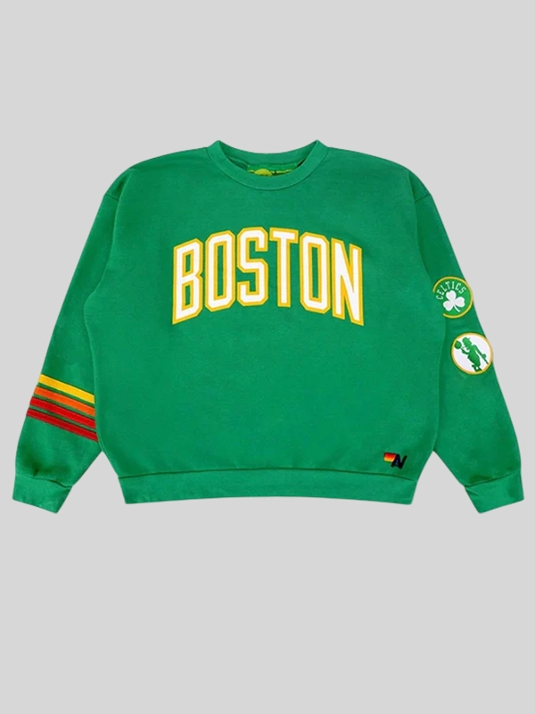 Celtics Aviator Nation Crew Sweatshirt Cozy Fit