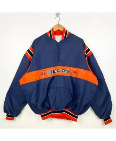 Chicago Bears 80s Vintage Blue Logo Jacket