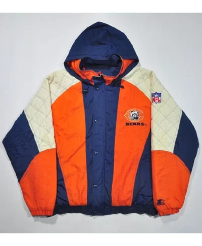 Chicago Bears 90s Charger Hooded Jacket