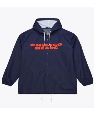 Chicago Bears Navy Hooded Windbreaker Jacket