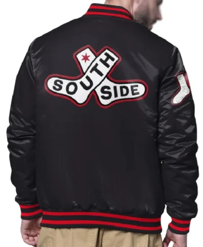 Chicago White Sox City Connect Black Varsity Satin Jacket Limited