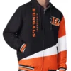 Cincinnati Bengals Retro Color Block Hooded Full Zip Jacket