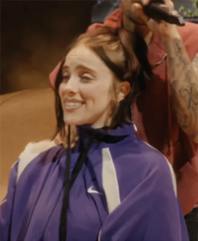 Coachella 2026 Billie Eilish Purple Track Jacket