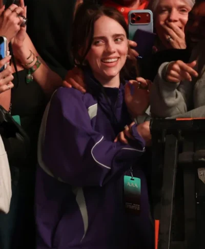 Coachella 2026 Billie Eilish Purple Track Jacket