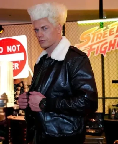 Cody Rhodes Street Fighter Black Leather Jacket