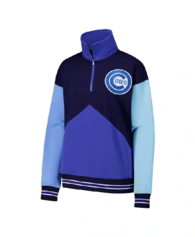 Colorblock Chicago Cubs Quarter-Zip Sweatshirt