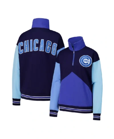 Colorblock Chicago Cubs Quarter-Zip Sweatshirt for sale