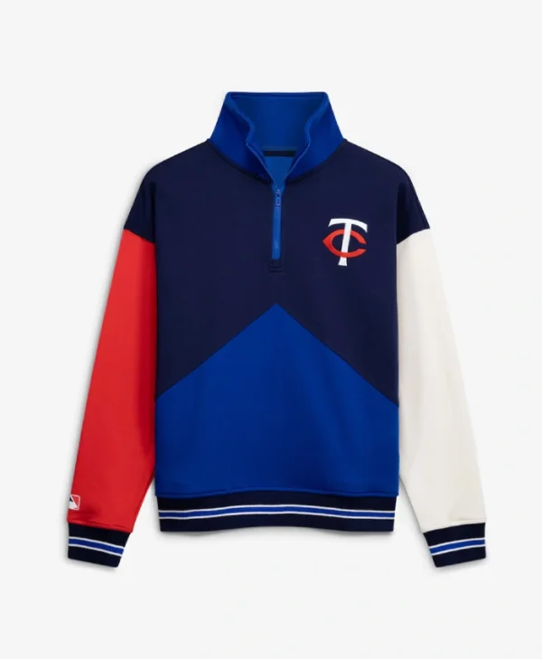 Colorblock Minnesota Twins Quarter-Zip Sweatshirt