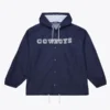 Dallas Cowboys Coaches Navy Windbreaker Hooded Jacket