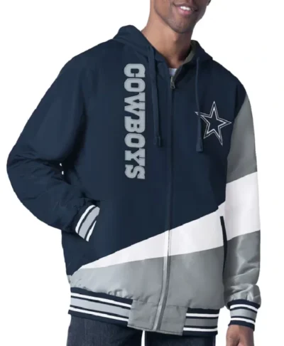 Dallas Cowboys Hooded Jacket Color Block Edition Retro Look