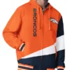Denver Broncos Retro Color Block Hooded Full Zip Jacket