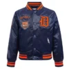 Detroit Tigers Lightweight Satin Varsity Jacket