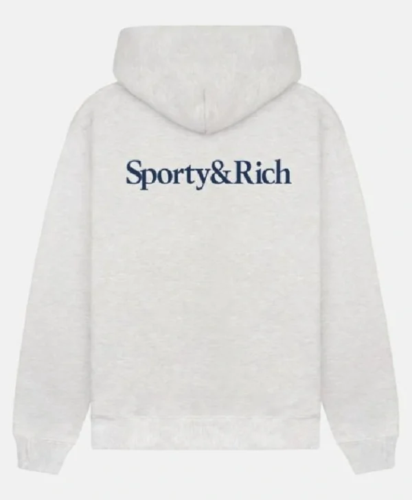 Dodgers Grey Serif Logo Pullover Hoodie