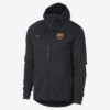 Fc Barcelona Black Tech Fleece Jacket