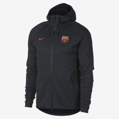 Fc Barcelona Black Tech Fleece Jacket