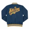 Fighting Irish Script Blue Bomber Jacket Notre Dame