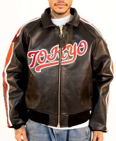 Fly Geenius x Vanson Black Tokyo Bomber Jacket