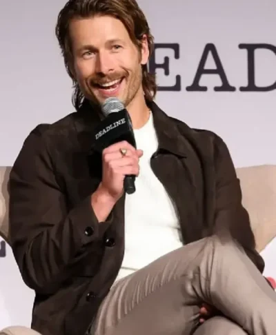 Glen Powell Deadline Contenders Suede Jacket
