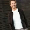 Glen Powell Deadline Contenders Suede Jacket