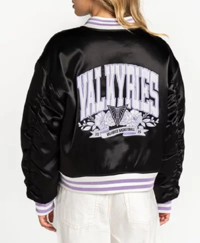 Golden State Valkyries Black Satin Bomber Jacket Limited