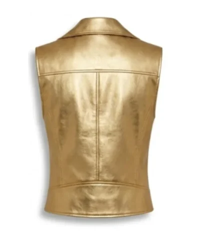 Hailey Bieber Golden Vest Luxury Style Edition