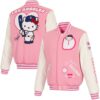 Hello Kitty Dodgers Reversible Pink Bomber Jacket