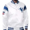 Indianapolis Colts Midweight White Satin Jacket