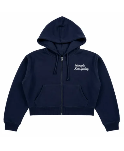 Indy 500 Wing Wheel Flag Cropped Racing Hoodie