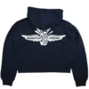 Indy 500 Wing Wheel Flag Cropped Racing Hoodie