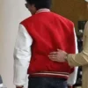 Jaafar Jackson Michael 2025 Icon Red White Varsity Jacket