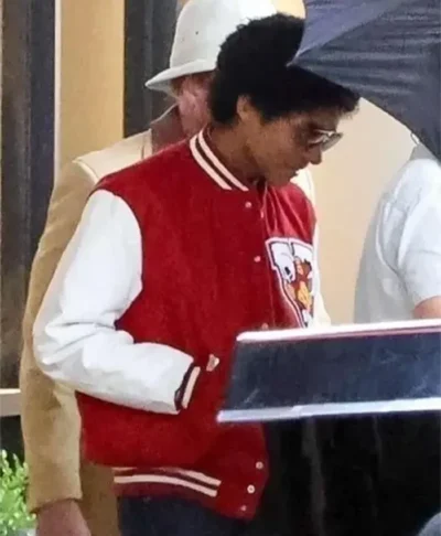 Jaafar Jackson Michael 2025 Icon Red White Varsity Jacket