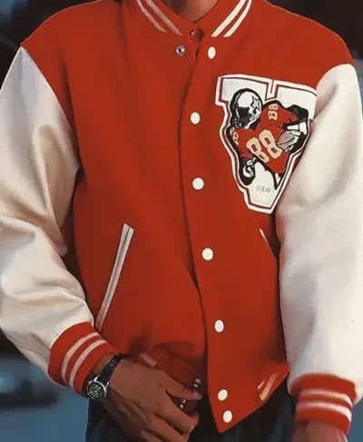 Jaafar Jackson Michael 2025 Icon Red White Varsity Jacket